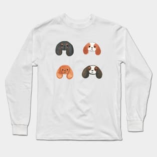 Calieer King Charles Spaniels - Ruby, Black and Tan, Tri-colour and Blenheim Long Sleeve T-Shirt